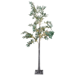 Green and White 260 LED Frosted Mistletoe Tree Christmas Decoration 180cm - thumbnail 4
