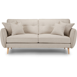 Opry Faro 3 Seater Button Back Linen Sofa - thumbnail 3
