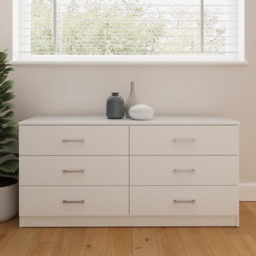 GFW Bailey White 6 Drawer Chest of Drawers - thumbnail 3