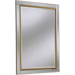 Yearn Timeless Gold Brass Bevelled Wall Mirror 91 x 65cm