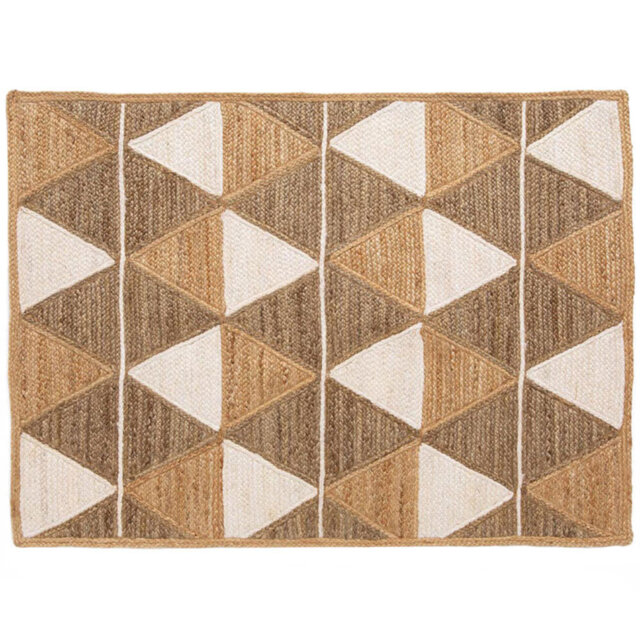 Prestbury Natural Geometry Braided Rug 120 x 170cm - image 1