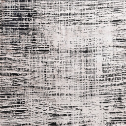 Striato Black and White Texture Rug 120cm - thumbnail 3