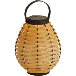 Lighting Collection IP44 Malibu Glow Solar LED Outdoor Lantern - thumbnail 3