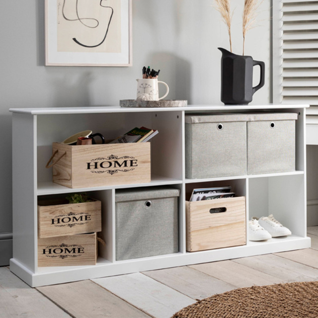 Noa and Nani Halmstad 6 Shelf White Cube Storage Sideboard - image 1