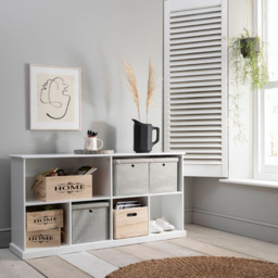 Noa and Nani Halmstad 6 Shelf White Cube Storage Sideboard - thumbnail 4
