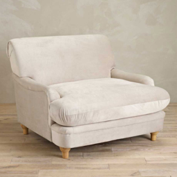 Plumpton Beige Velvet Chair
