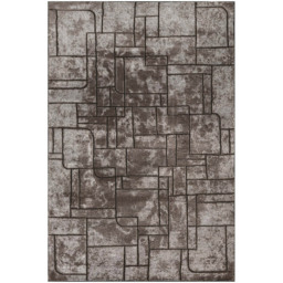 Desire Rugs Belgravia Metallic Sheen Modern Cobble Design Mocha Rug 200 x 290cm - thumbnail 1