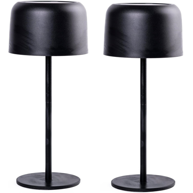 Garden Gear Solar Onyx Black Outdoor Table Lamp 2 Pack - image 1