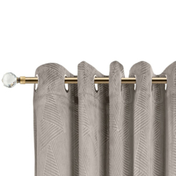 New Edge Blinds Cristalla Brass Extendable Eyelet Metal Curtain Pole Set 160-300cm - thumbnail 2