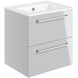 Bathstore Milford 2 Door Grey Wall Hung Basin Unit 510mm