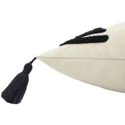 furn. Ashram Eye Monochrome Embroidered Cushion - thumbnail 4