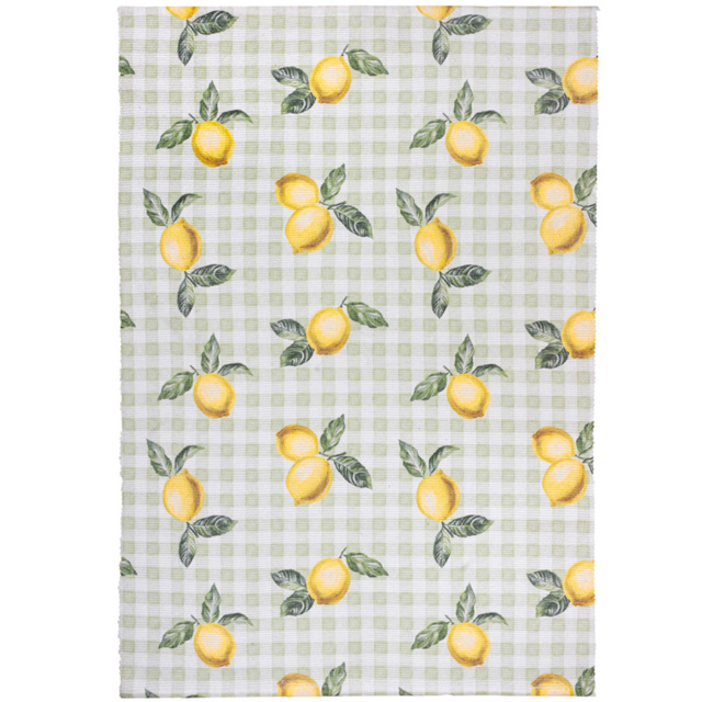 Furn Fruits Lemons Stripe Green Rug 120 x 170cm - image 1