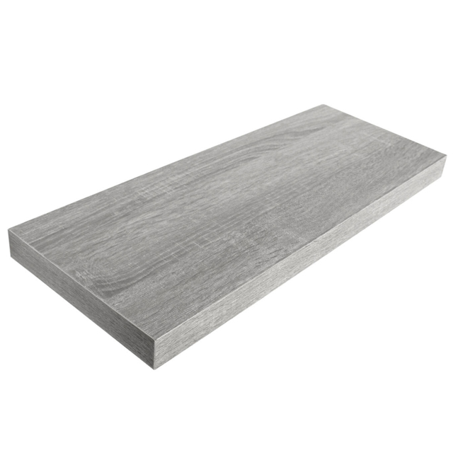 Grey Oak Effect Floating Shelf Kit 60cm - image 1