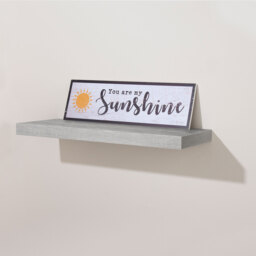 Grey Oak Effect Floating Shelf Kit 60cm - thumbnail 2