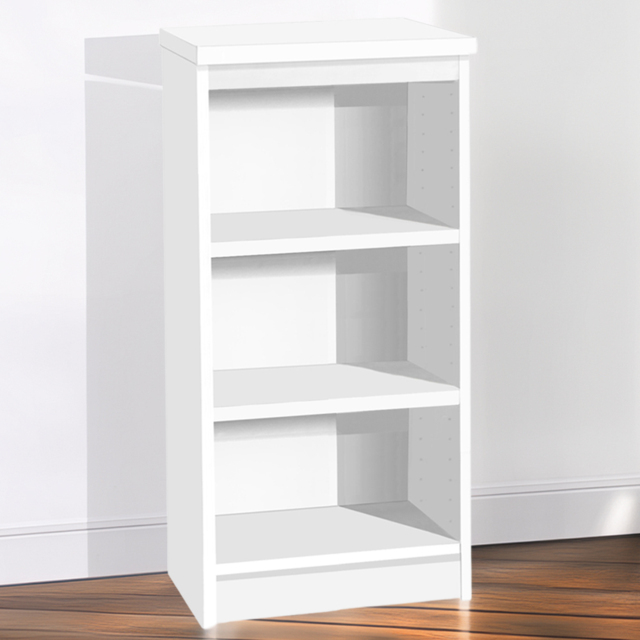 R White Cabinets 3 Shelf Mid Height White Bookcase - image 1