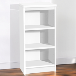 R White Cabinets 3 Shelf Mid Height White Bookcase - thumbnail 1