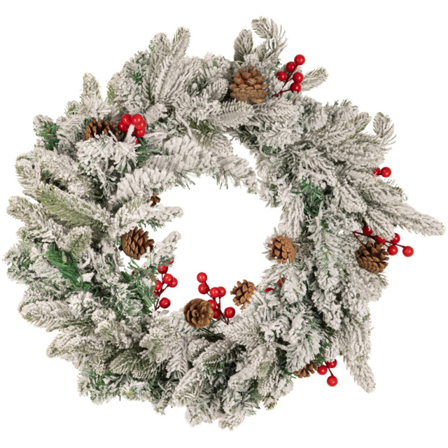 Marco Paul Artificial Snow Flocked Wreath 40cm - image 1