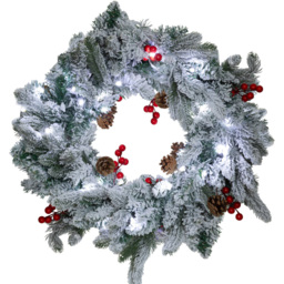 Marco Paul Artificial Snow Flocked Wreath 40cm - thumbnail 3