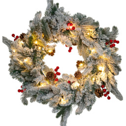 Marco Paul Artificial Snow Flocked Wreath 40cm - thumbnail 4