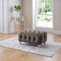 Mushroom Velvet Footstool - thumbnail 4