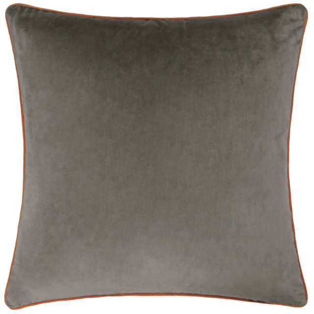 Paoletti Meridian Mocha Pumpkin Velvet Cushion - image 1