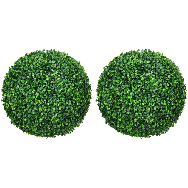 Portland Set of 2 Boxwood Ball Topiary Artificial Plant in Pot - image 1