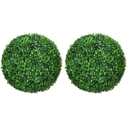 Portland Set of 2 Boxwood Ball Topiary Artificial Plant in Pot - thumbnail 1