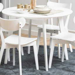 Florence Roxby Round Dining Table White