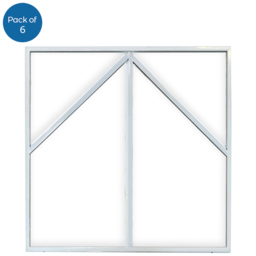 ENER-J 6 Pack 40W 6500K Cool White Blue Arrow Design LED Frame Panel Light