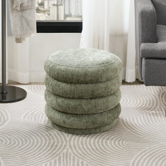 Mila Ottoman Stool Green - image 1