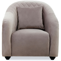 Premier Housewares Fifi Grey Velvet Accent Chair - thumbnail 2