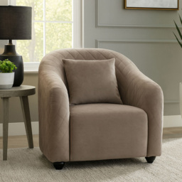 Premier Housewares Fifi Grey Velvet Accent Chair - thumbnail 3