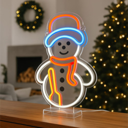 Xmas Haus Neon LED Snowman 29 x 17cm - thumbnail 2