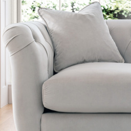 2 Seater Chalk Velvet Sofa - thumbnail 2