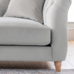 2 Seater Chalk Velvet Sofa - thumbnail 3