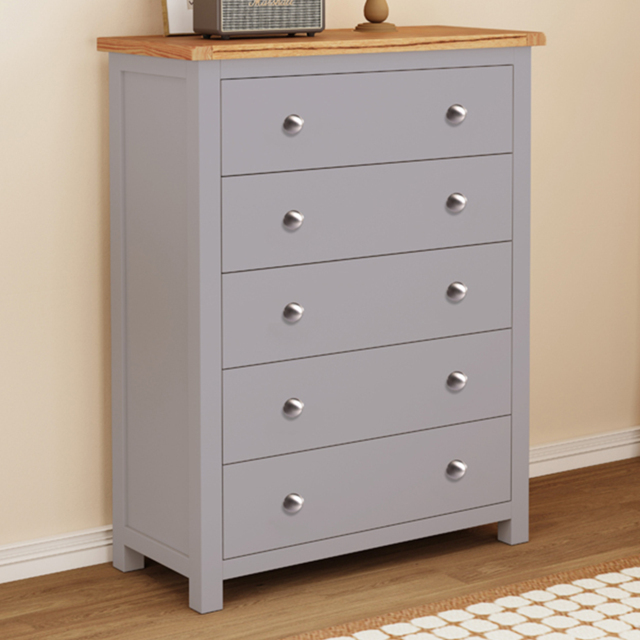 Cabinet Bits Mirano 5 Drawer Chest of Drawers with Chrome Knob - image 1