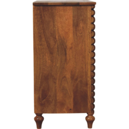 Artisan Furniture Spindle Brown 3 Drawer Solid Wood Chest of Drawers - thumbnail 4