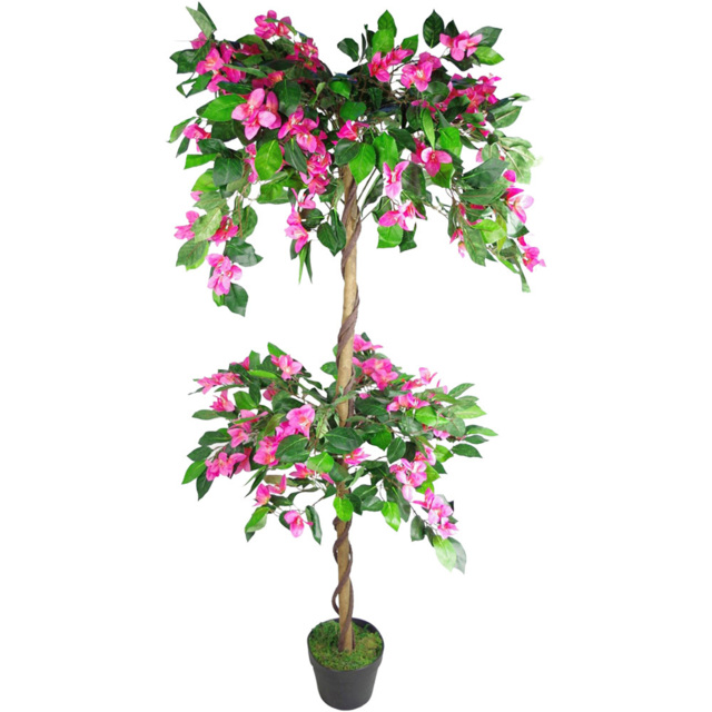 Leaf Flowering Rhododendron Bush Artificial Potted Tree 140cm