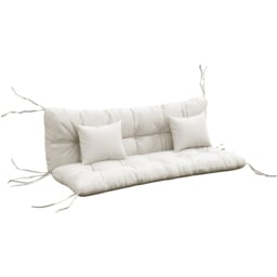Outsunny White Seat Cushion Replacement with Pillows Set of 4