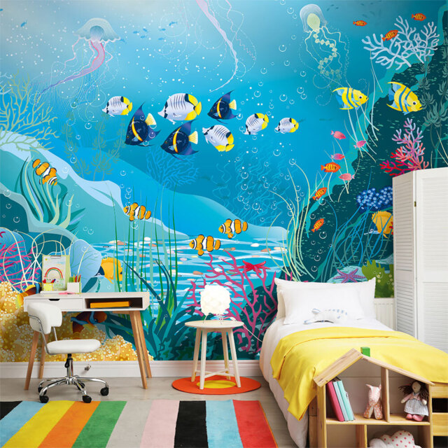 Origin Murals Under The Sea Adventure Blue Wall Mural - image 1