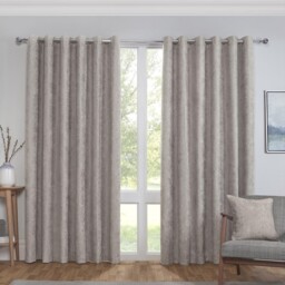 Divante Alden Thermal Eyelet Curtain Dove Grey 183 x 168cm