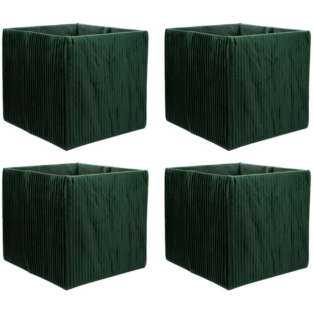 Homebase Pleated Evergreen Cube Storage Insert 4 Pack - image 1