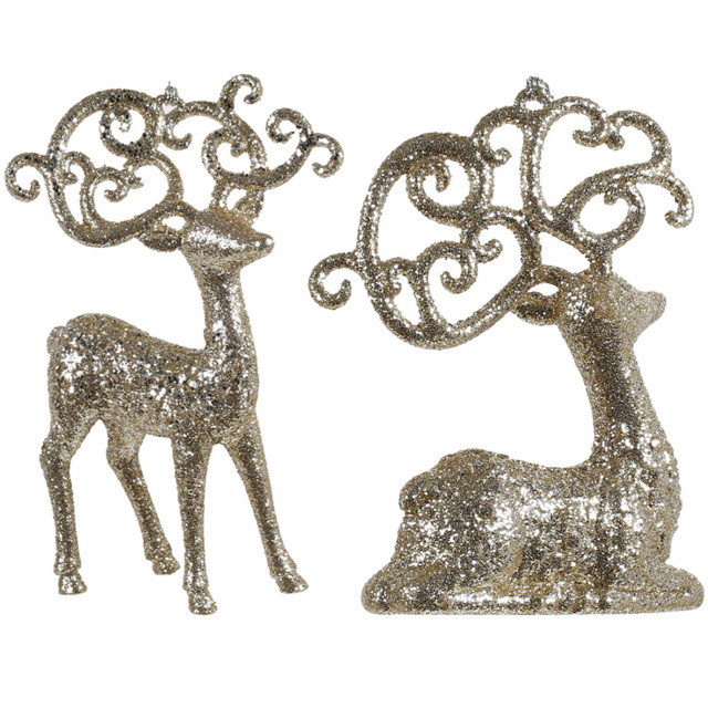 Single Grace & Glory Glitter Reindeer Ornament in Assorted styles - image 1