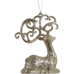 Single Grace & Glory Glitter Reindeer Ornament in Assorted styles - thumbnail 3