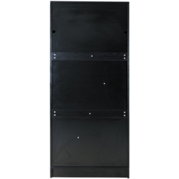 Langham 2 Door Single Drawer Black Rattan Fluted Wardrobe - thumbnail 4