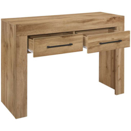 Compton 2 Drawer Oak Console Table - thumbnail 4