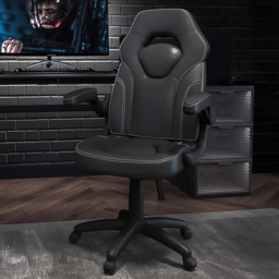 FWStyle X10 Racer Style Black Faux Leather Gaming Chair