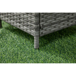 Outdoor Living The Tarporley 9 Seater Firepit Rattan Corner Dining Set Grey - thumbnail 4