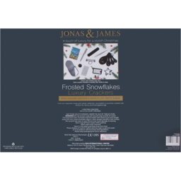 Jack & Jones Silver Frosted Snowflakes Deluxe Christmas Crackers 8 Pack - thumbnail 2
