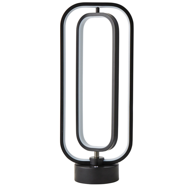 ValueLights Infinity Adjustable Black Revolving Integrated LED Table Lamp - image 1